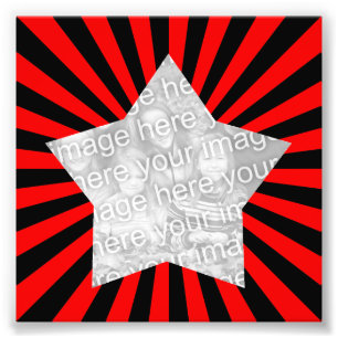 Red and Black Starburst Frame Photo