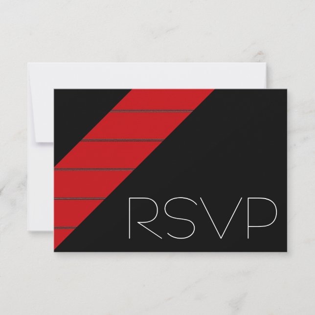 Red and black Stripe RSVP (Front)
