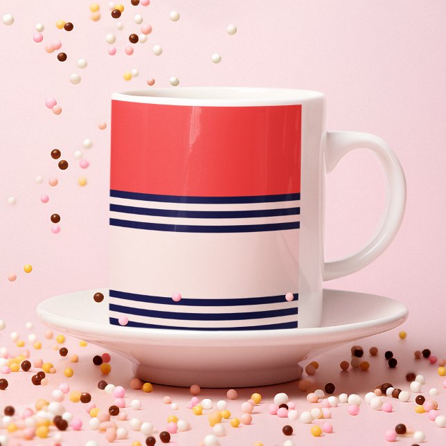 Red and Black Stripes Coffee Mug (Mugs and cups)