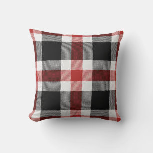 Red And Black Tartan Cushion
