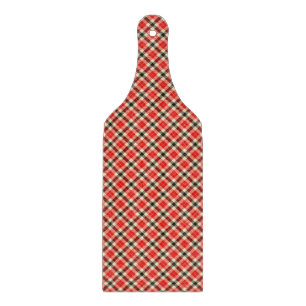 Red and Black Tartan Plaid Cutting Board