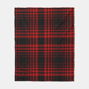Red and black tartan plaid Scottish seamless patte Fleece Blanket