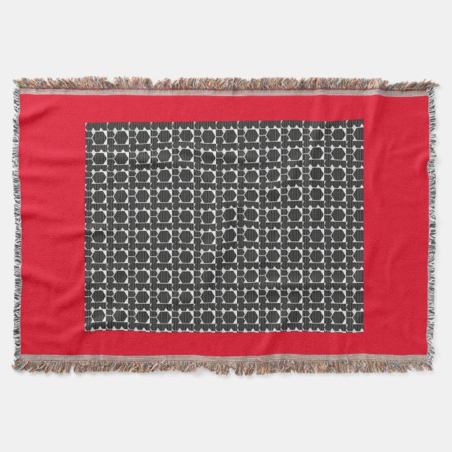 RED AND BLACK THROW BLANKET (Front)