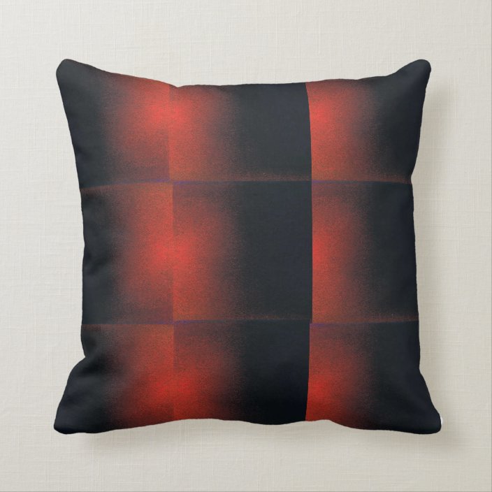 Red and Black Throw Pillow Zazzle.co.uk