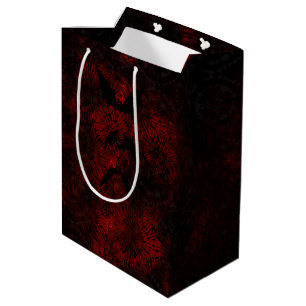 Red and Black Tie Dye Bat Goth Gift Bag
