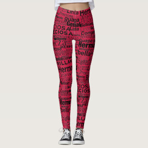 RED AND BLACK TO CELEBRATE HER BEAUTY LEGGINGS