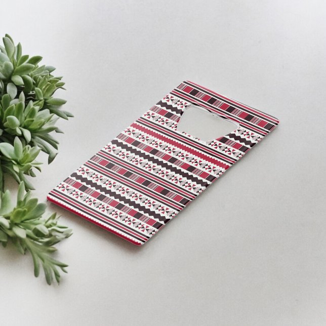 Red and Black Tribal Pattern (Bottle Openers)