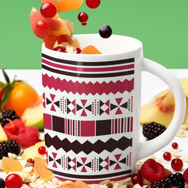 Red and Black Tribal Pattern Coffee Mug (Mugs)