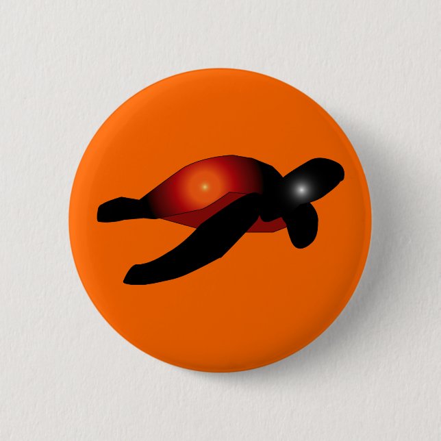 Red and Black Turtle Button (Front)