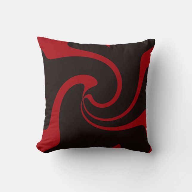 Red and Black Twist Cushion (Front)