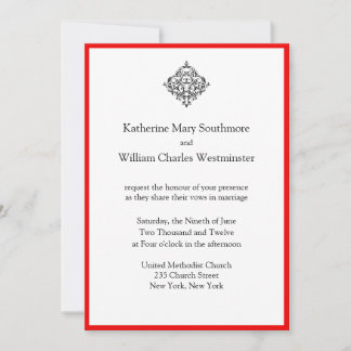 Red And Black Wedding Invitations