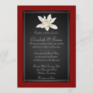 Red And Black Wedding Invitations