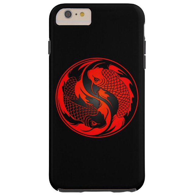 Red and Black Yin Yang Koi Fish Case-Mate iPhone Case (Back)