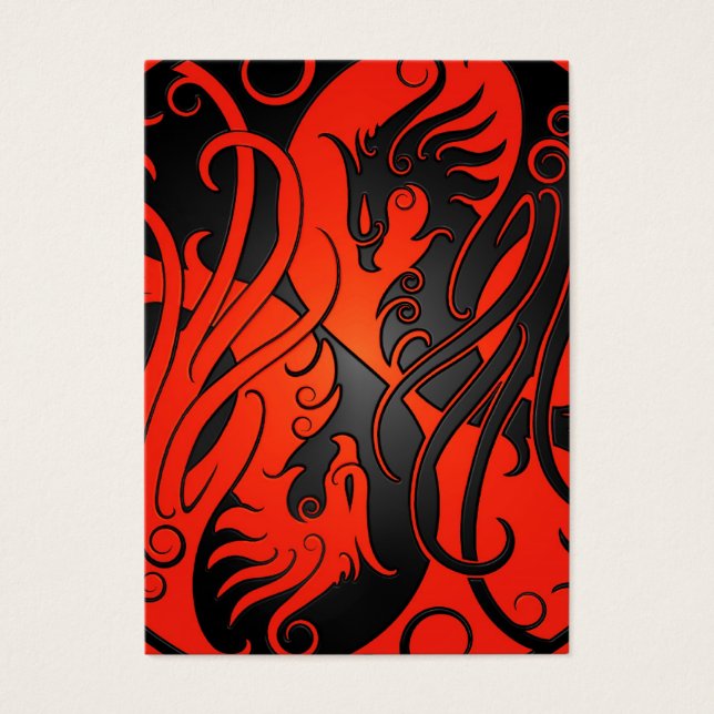 Red and Black Yin Yang Phoenix (Front)