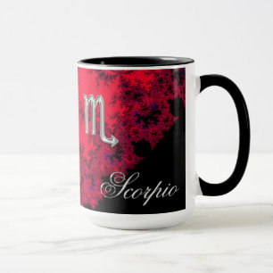 Red and Black Zodiac Sign Scorpio Mug