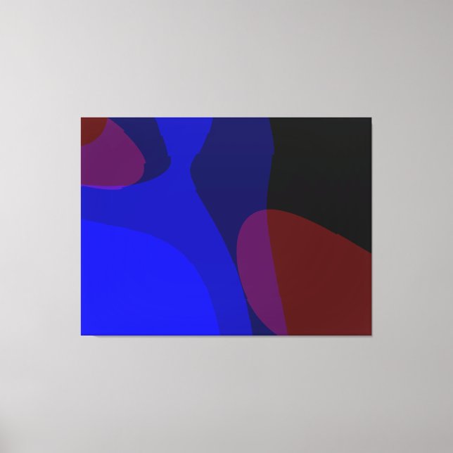 Red And Blue Abstract Art 601 Canvas Print (Front)