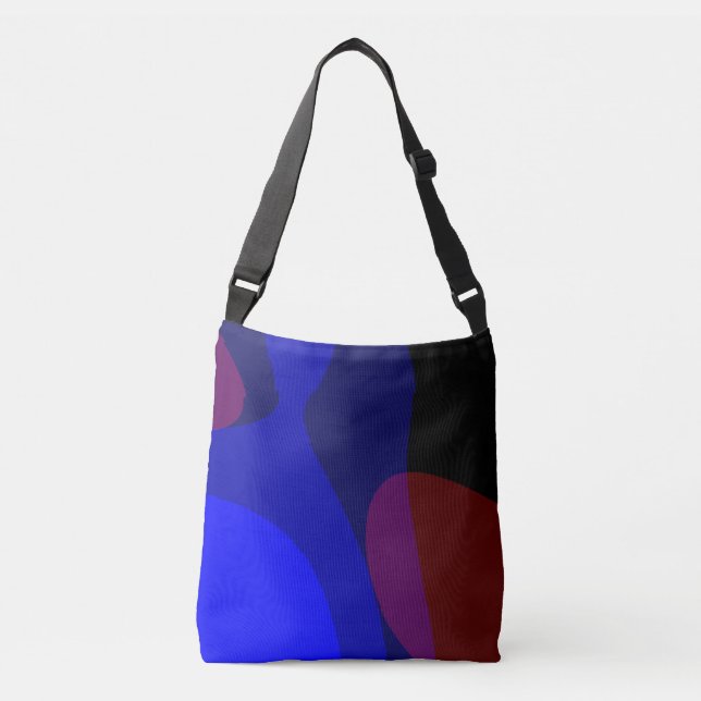Red And Blue Abstract Art 601 Crossbody Bag (Front)