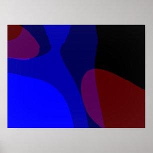 Red And Blue Abstract Art 601 Poster