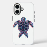 Red And Blue Anaglyph 3D Glitch Effect Sea Turtle