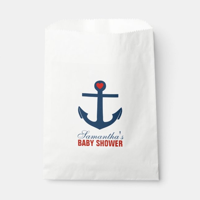 Red and Blue Anchor Favour Bags (Front)