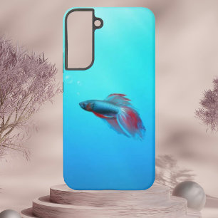 Red and Blue Betta Siamese Fighting Fish Samsung Galaxy Case