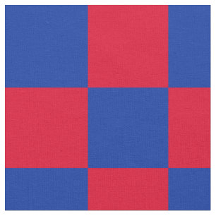 Red and blue chequerboard pattern fabric