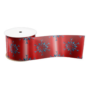 Red and Blue Christmas  Satin Ribbon