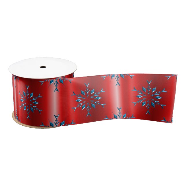 Red and Blue Christmas  Satin Ribbon (Spool)