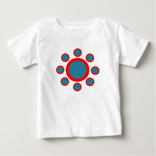 red and blue circle henna pattern baby T-Shirt
