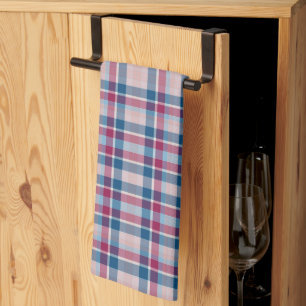 Red and Blue Classic Plaid Tea Towel