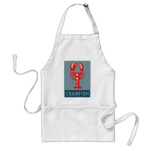 Red and Blue Crawfish Standard Apron