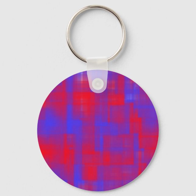 Red and Blue Customisable Key Ring (Front)