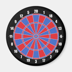 Red and Blue Dartboard Magnet