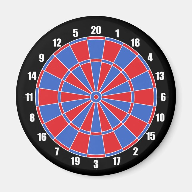 Red and Blue Dartboard Magnet (Front)