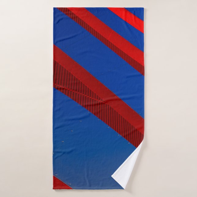 Red and blue digital wallpaper bath towel (Bath Towel)