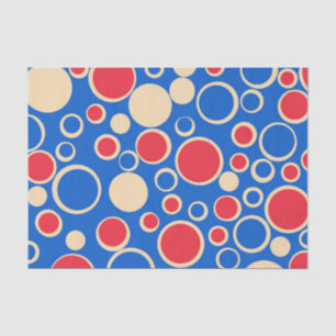 Red And Blue Dots On Blue Tissue Paper