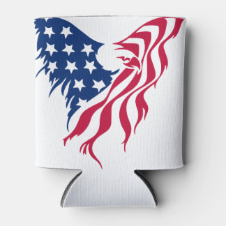 Red and Blue Eagle Can Cooler