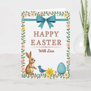 Red And Blue Easter Card