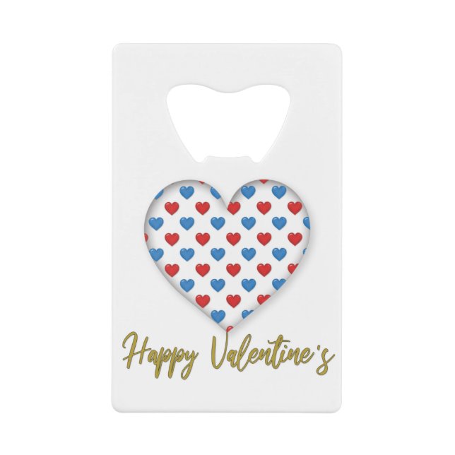 Red and Blue Elegant Heart Shape (Front)