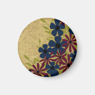 Red and Blue Flower Magnet