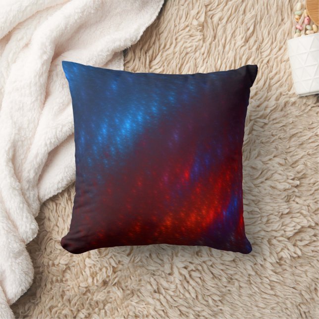 Red and Blue Fractal Cushion (Blanket)