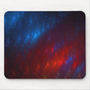 Red and Blue Fractal Mouse Mat