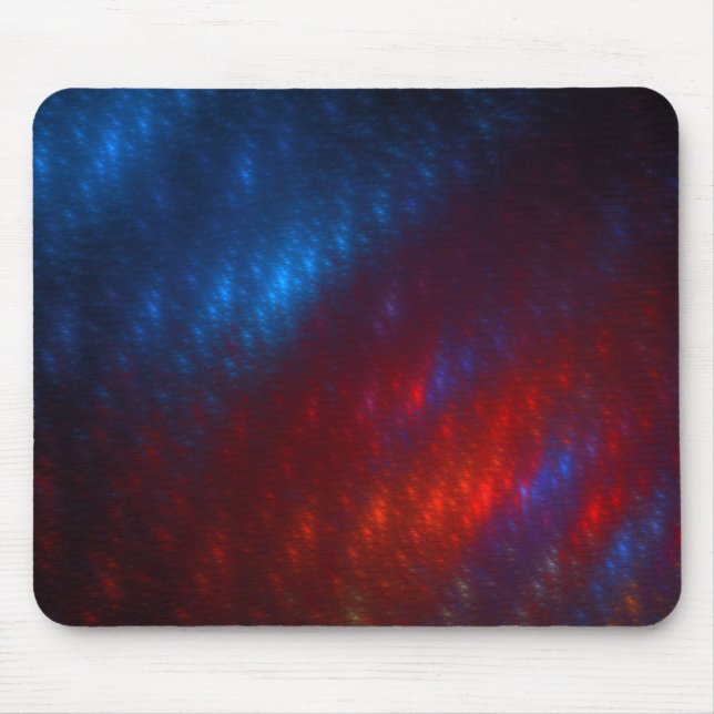 Red and Blue Fractal Mouse Mat (Front)