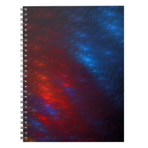 Red and Blue Fractal Notebook