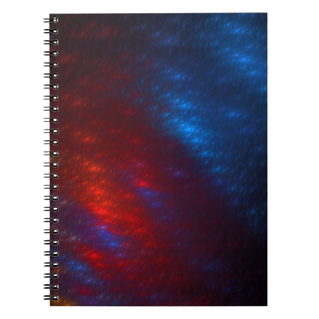 Red and Blue Fractal Notebook (Front)