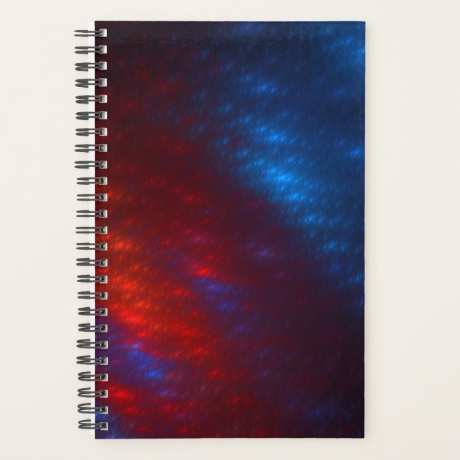 Red and Blue Fractal Planner (Front)
