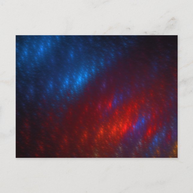 Red and Blue Fractal Postcard (Front)