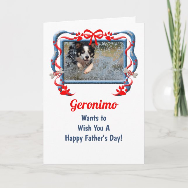 Red and Blue From the Dog Father's Day Card (Front)