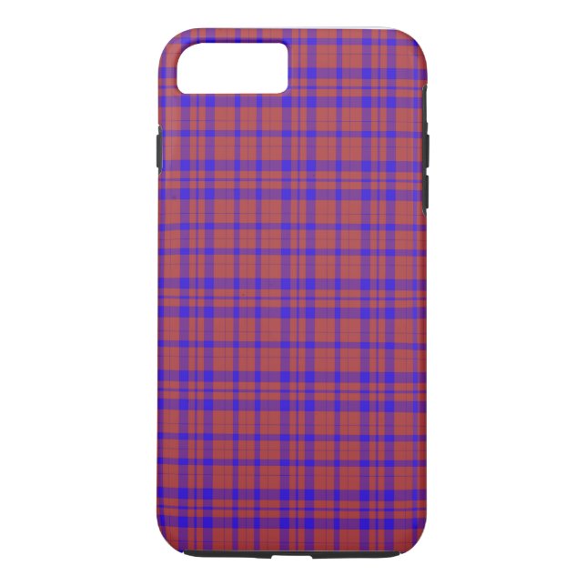 Red and Blue Geometric Plaid Case-Mate iPhone Case (Back)