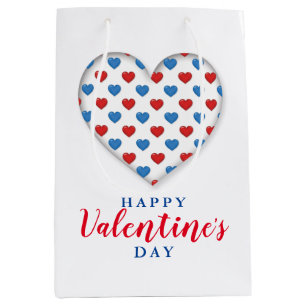Red and Blue Heart Medium Gift Bag